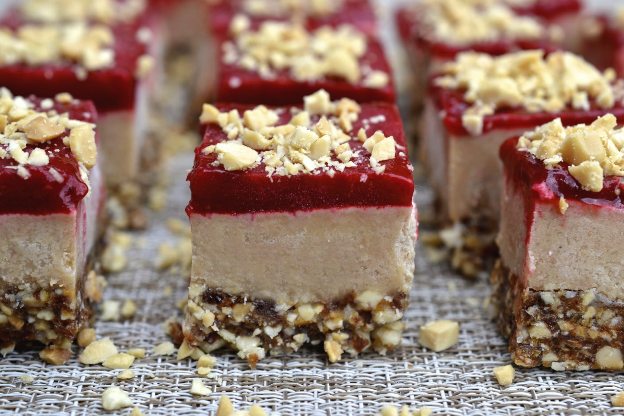 Peanut Butter & Jam Cheesecake Bars Every Last Bite
