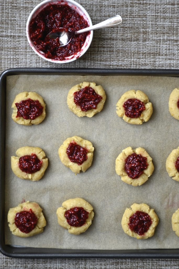 Lemon & Raspberry Thumbprint Cookies | Every Last Bite