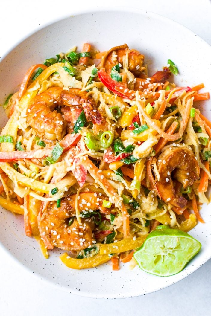 Asian Cabbage Slaw with Shrimp | Every Last Bite Paleo Asian Cabbage Slaw