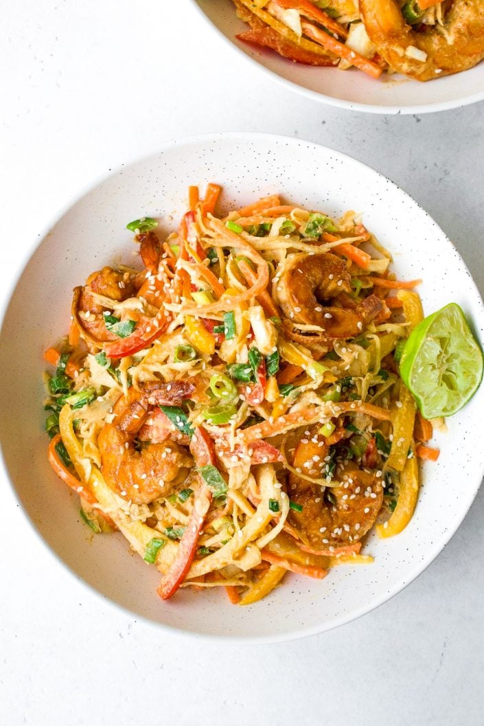Asian Cabbage Slaw with Shrimp | Every Last Bite Paleo Asian Cabbage Slaw