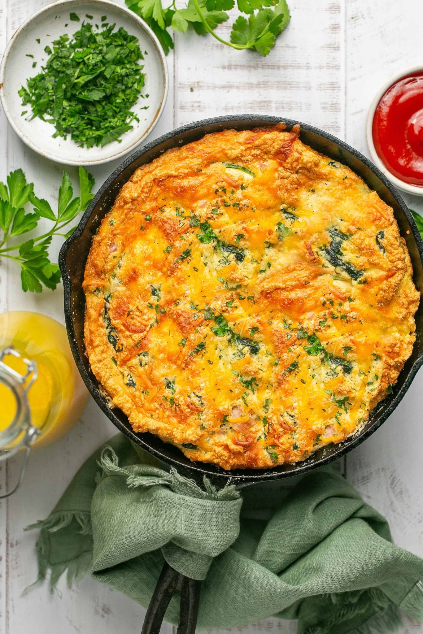 Ham, Cheese & Egg Souffle 