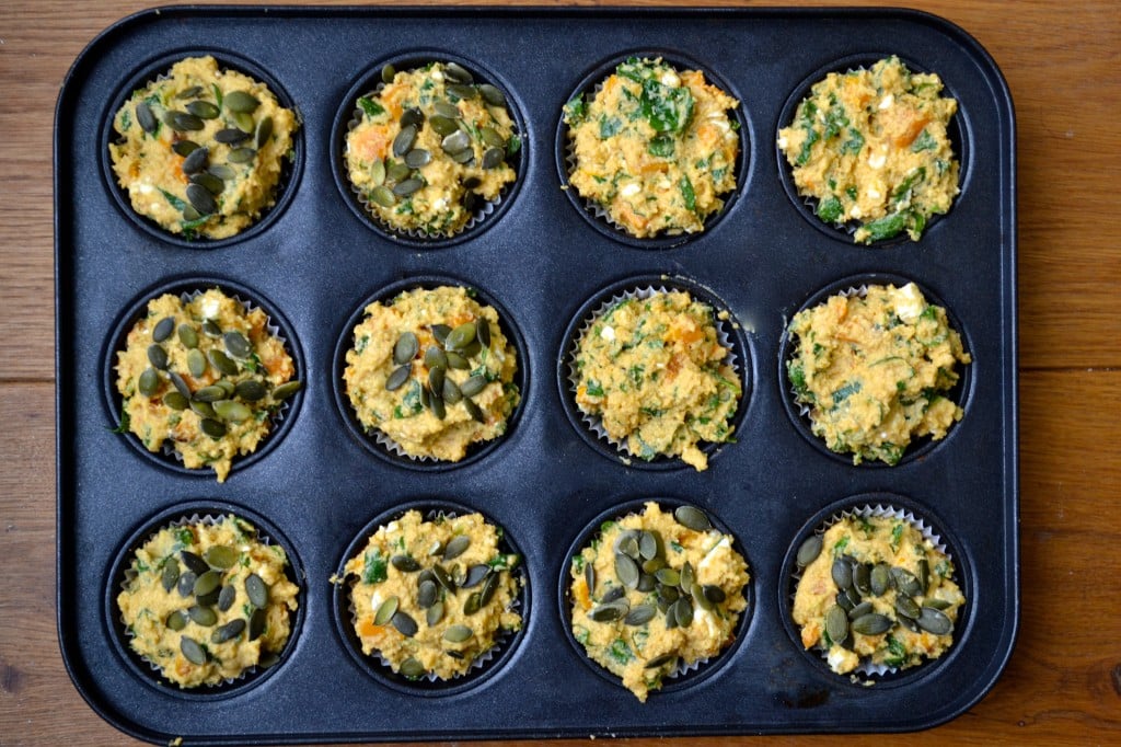 Butternut Squash, Spinach & Feta Muffins | Every Last Bite
