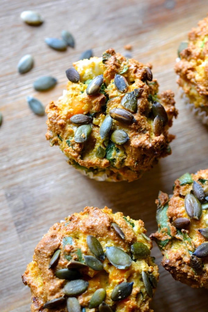 Butternut Squash, Spinach & Feta Muffins | Every Last Bite