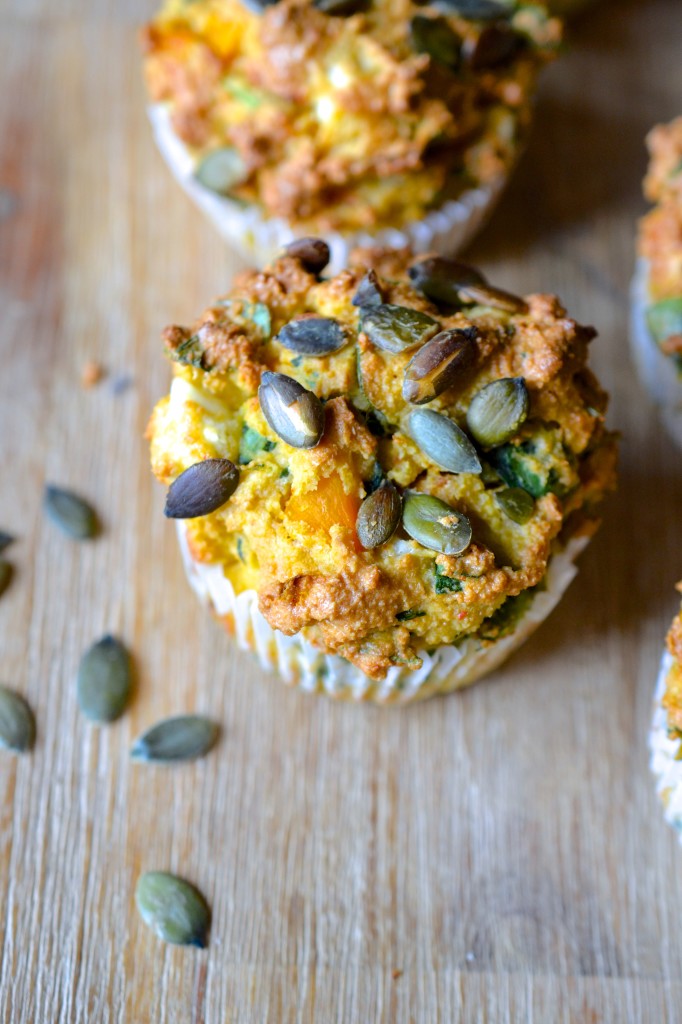Butternut Squash, Spinach & Feta Muffins | Every Last Bite