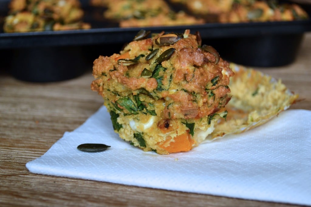Butternut Squash, Spinach & Feta Muffins | Every Last Bite