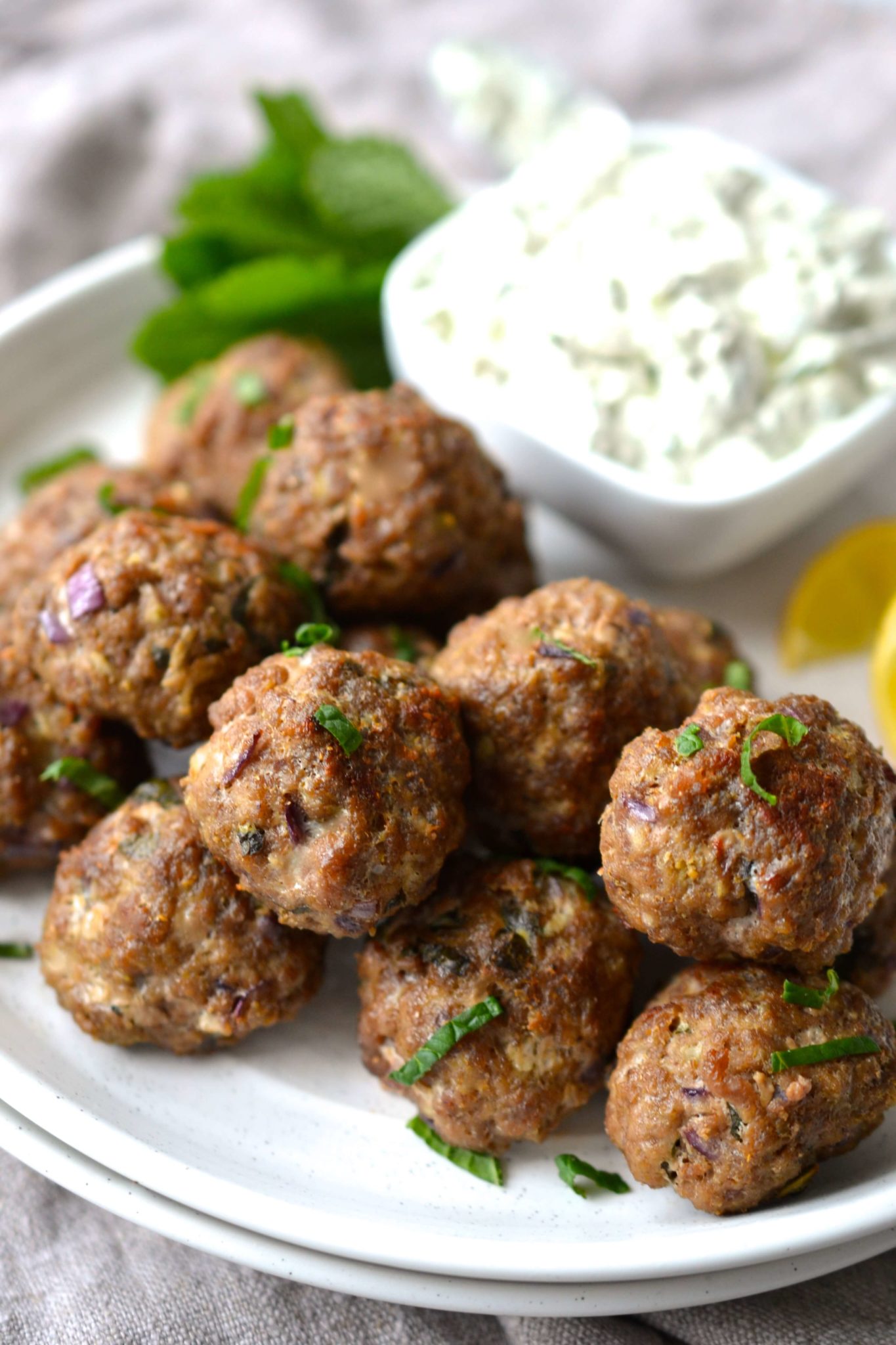 Greek Lamb Meatballs (Whole30 - Keto - Paleo) | Every Last Bite