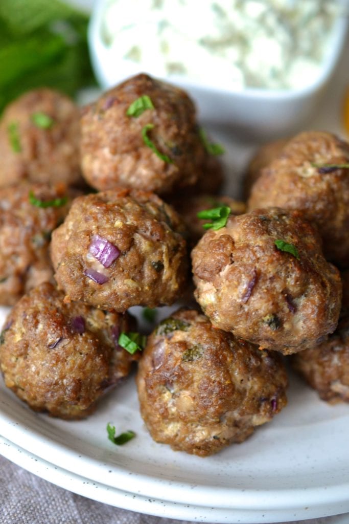Greek Lamb Meatballs | Every Last Bite Greek Lamb Meatballs