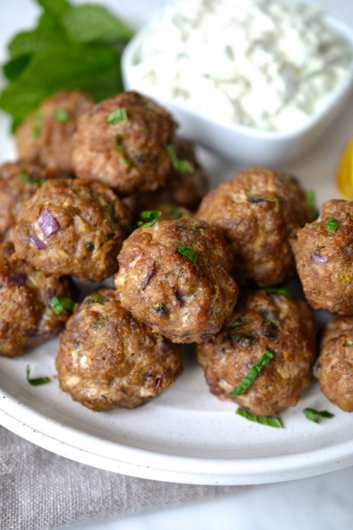 Greek Lamb Meatballs | Every Last Bite Greek Lamb Meatballs