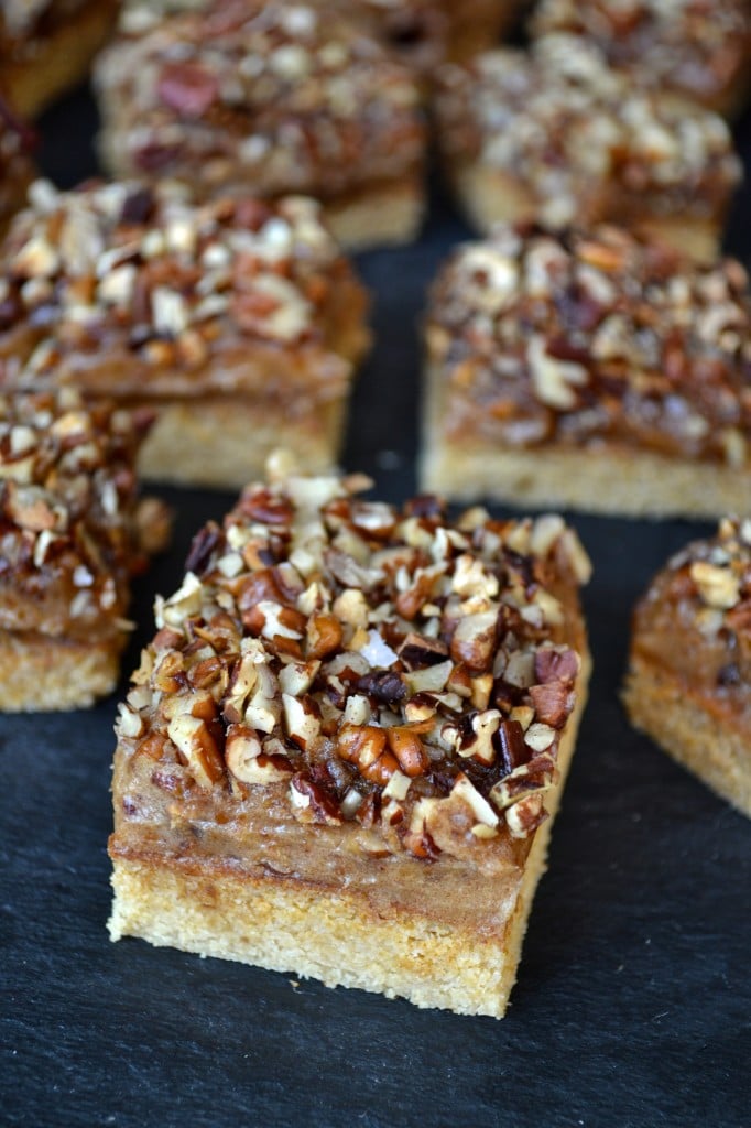 Pecan & Caramel Shortbread Bars | Every Last Bite