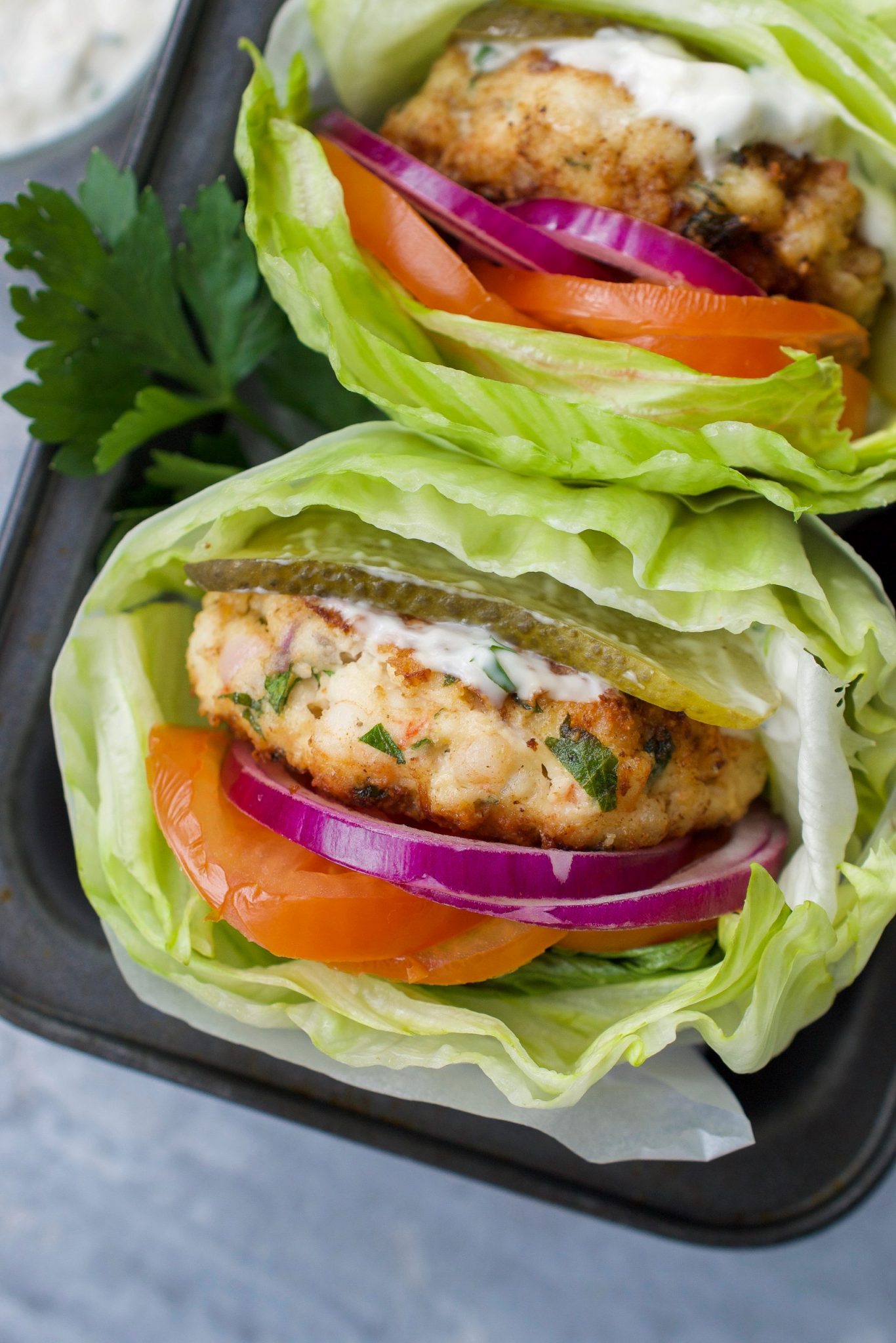 Shrimp Burger {Perfect Texture with Southern Spices} –