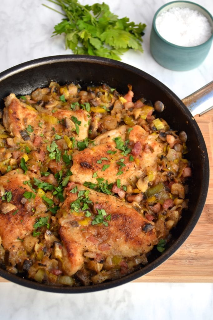 Chicken with Mushrooms & Pancetta | Every Last Bite