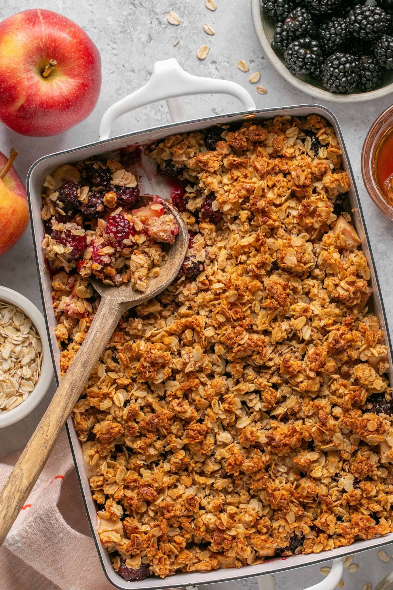 Apple and Blackberry Crumble | Every Last Bite Apple and Blackberry Crumble