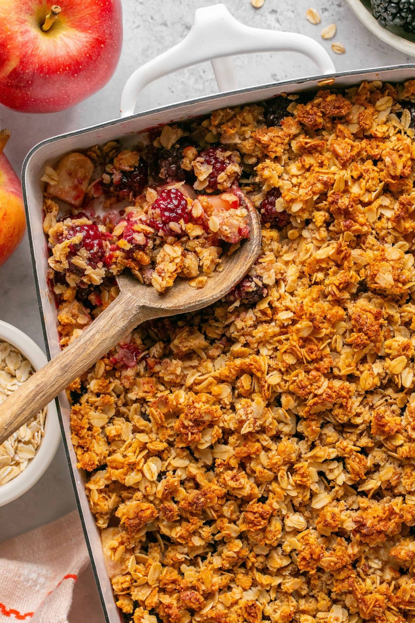 Apple and Blackberry Crumble | Every Last Bite Apple and Blackberry Crumble