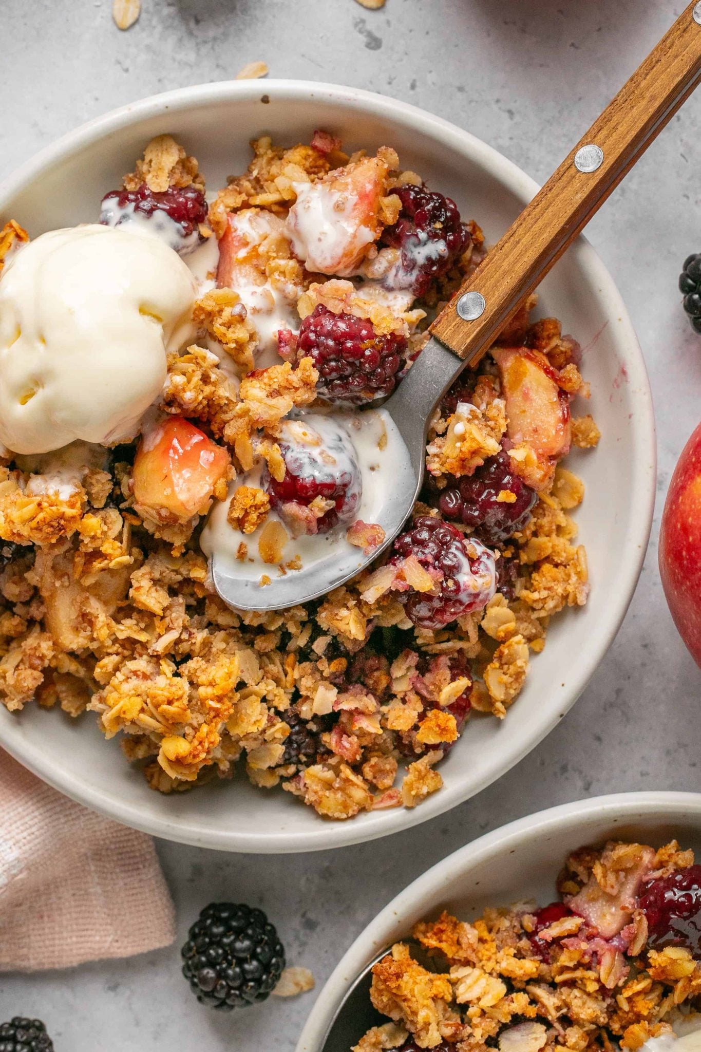 Apple and Blackberry Crumble | Every Last Bite Apple and Blackberry Crumble