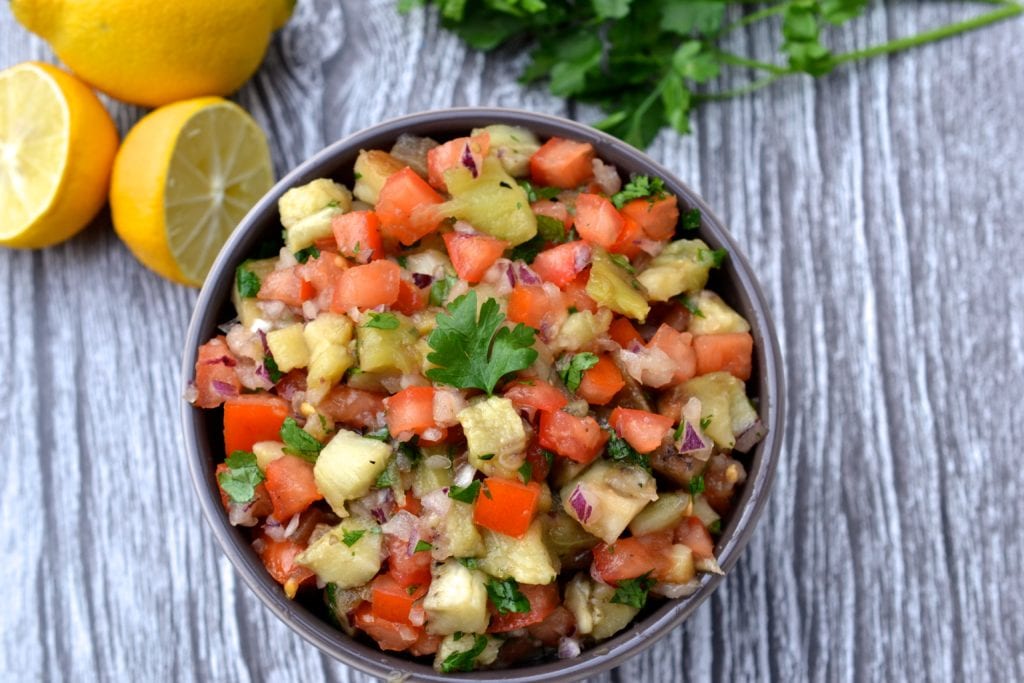 Smoky Eggplant & Tomato Salad | Every Last Bite