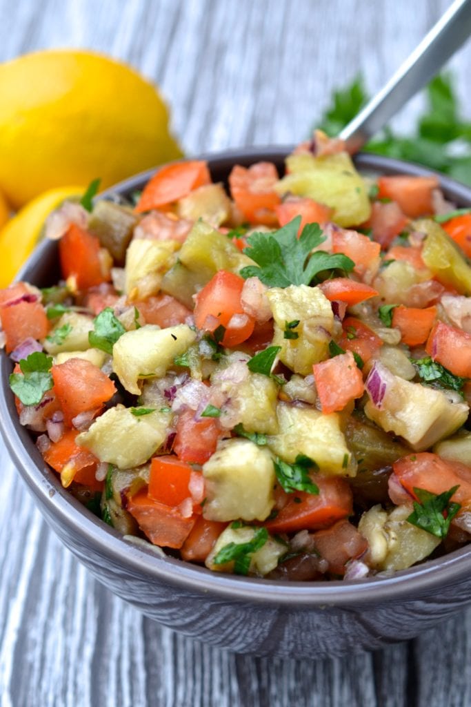 Smoky Eggplant & Tomato Salad Every Last Bite