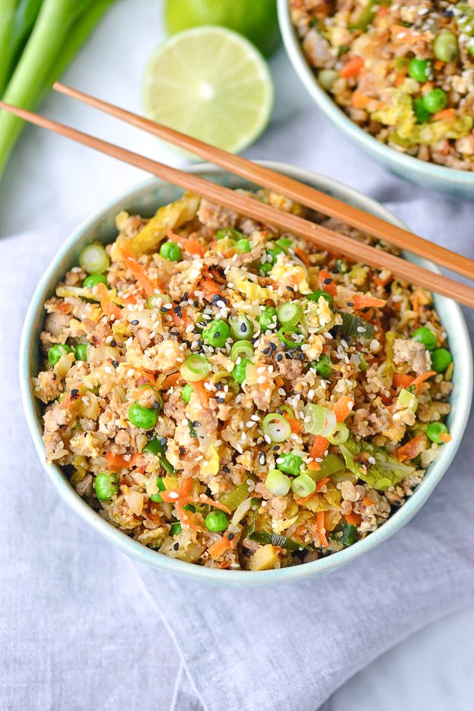 Pork Fried Rice | Every Last Bite Whole30 Cauliflower Fried Rice
