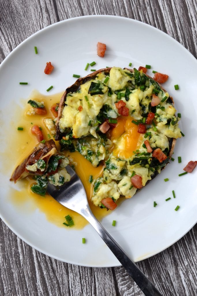 Scrambled Eggs in Portobello Mushrooms | Every Last Bite
