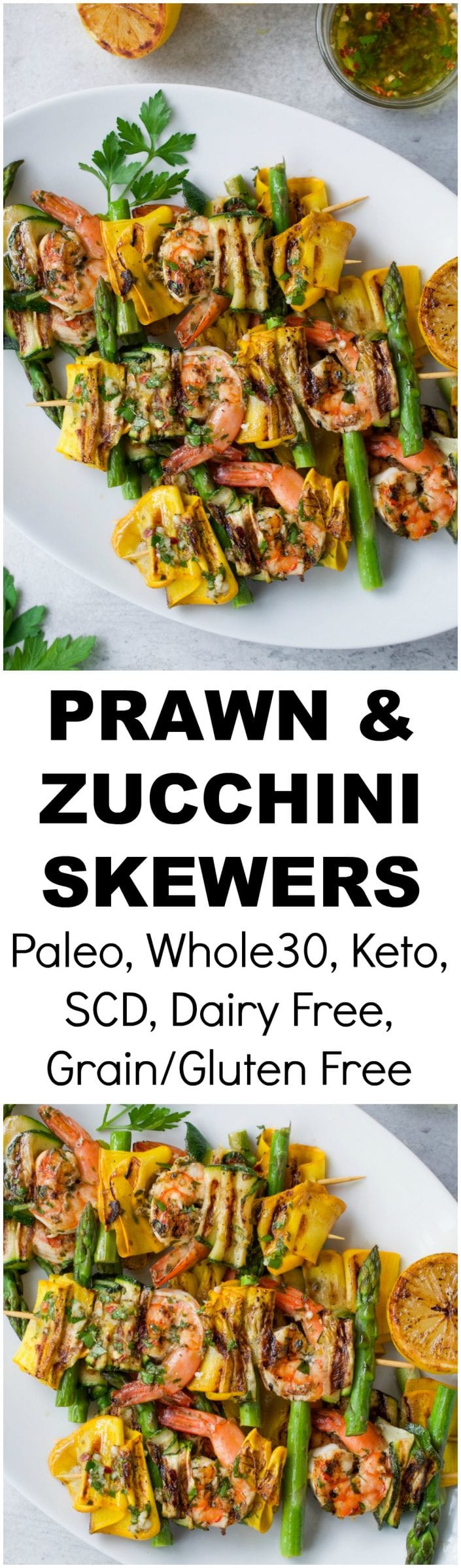 Prawn, Zucchini & Asparagus Skewers | Every Last Bite Prawn, Zucchini & Asparagus Skewers