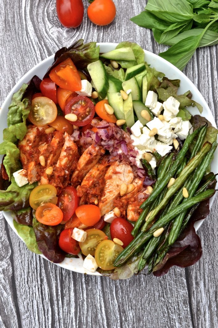 Sundried Tomato Chicken, Roasted Bean & Feta Salad | Every Last Bite Sundried Tomato Chicken, Roasted Bean & Feta Salad