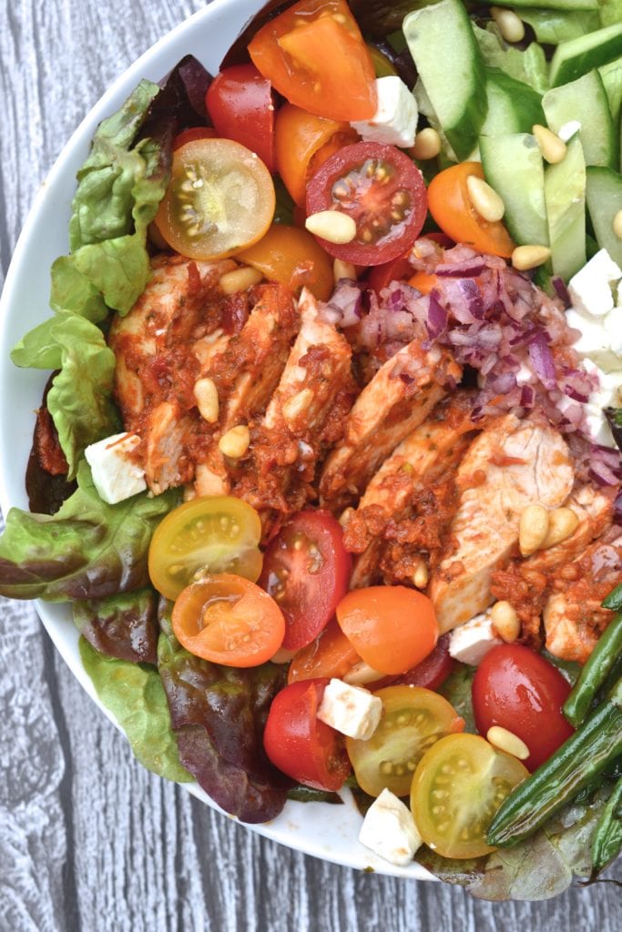 Sundried Tomato Chicken, Roasted Bean & Feta Salad | Every Last Bite Sundried Tomato Chicken, Roasted Bean & Feta Salad