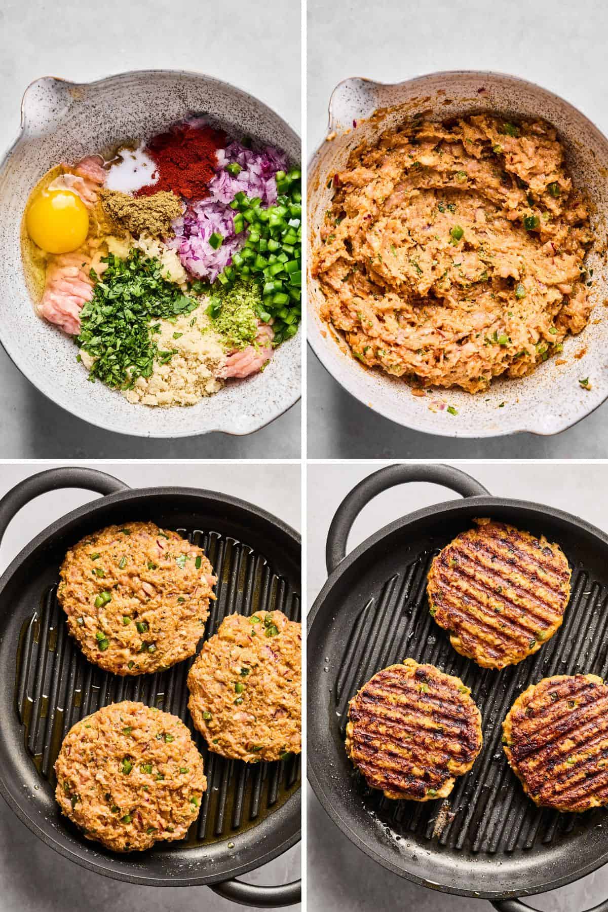 Making Chicken Burgers