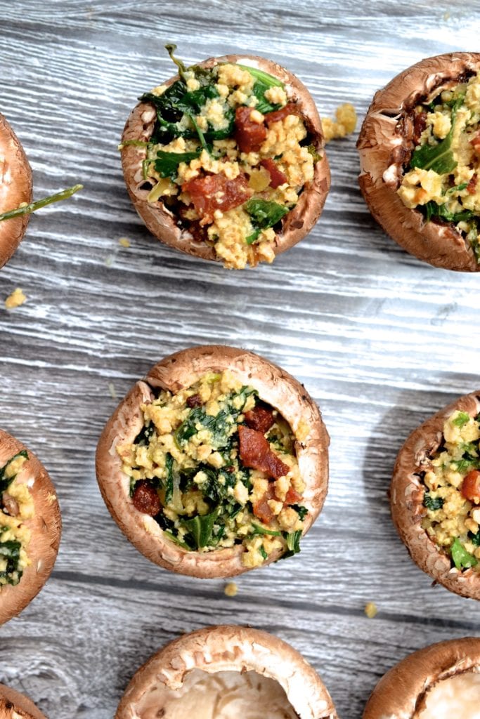 Turkey & Spinach Stuffed Mushrooms | Every Last Bite Turkey & Spinach Stuffed Mushrooms