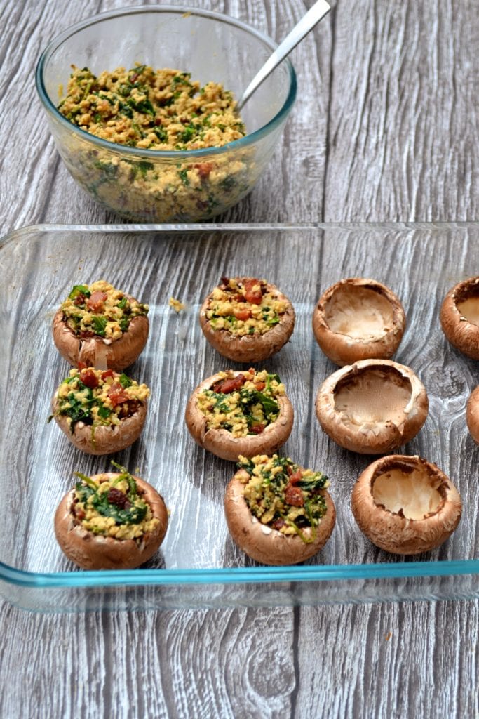 Turkey & Spinach Stuffed Mushrooms | Every Last Bite Turkey & Spinach Stuffed Mushrooms