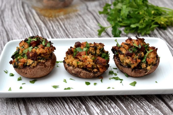 Turkey & Spinach Stuffed Mushrooms | Every Last Bite Turkey & Spinach Stuffed Mushrooms