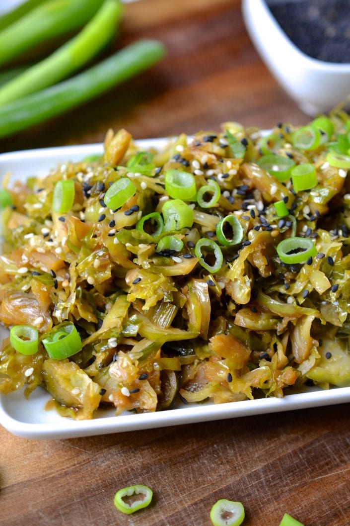 Asian Brussel Sprouts | Every Last Bite Asian Brussels Sprouts