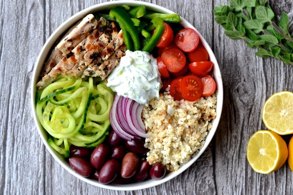 Greek Chicken Salad Bowl | Every Last Bite