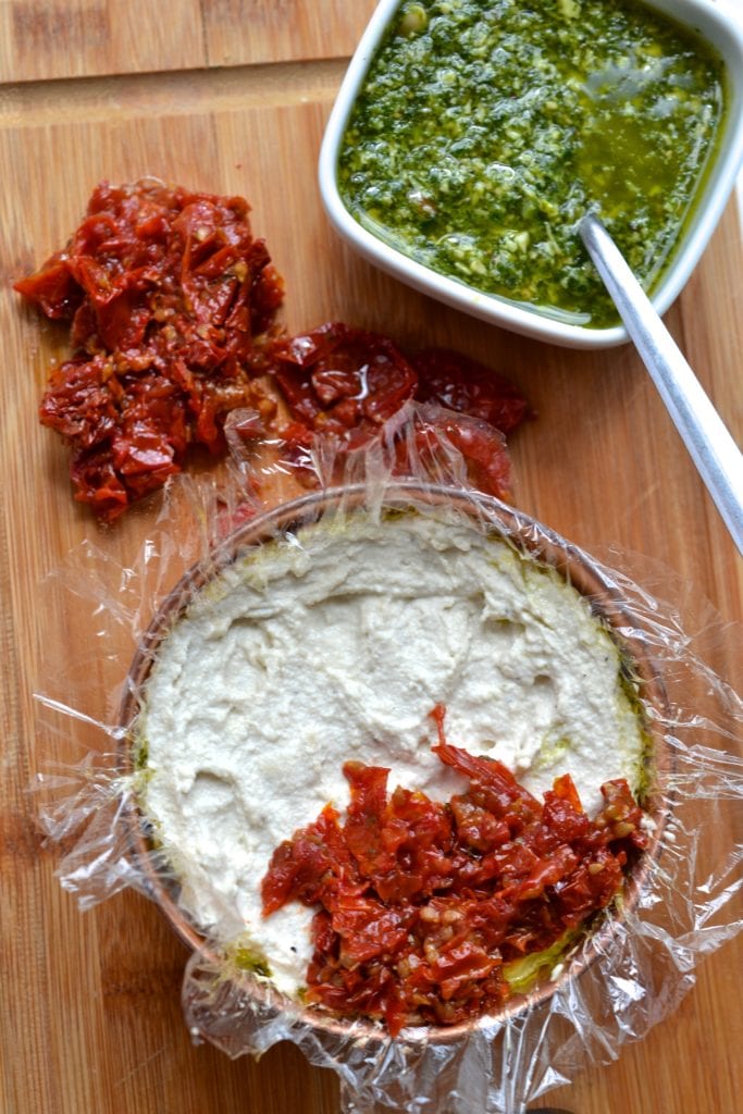 Vegan Goat Cheese Tower