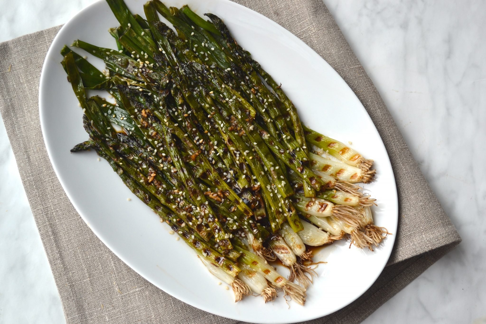Grilled Asian Asparagus & Scallions - Every Last Bite