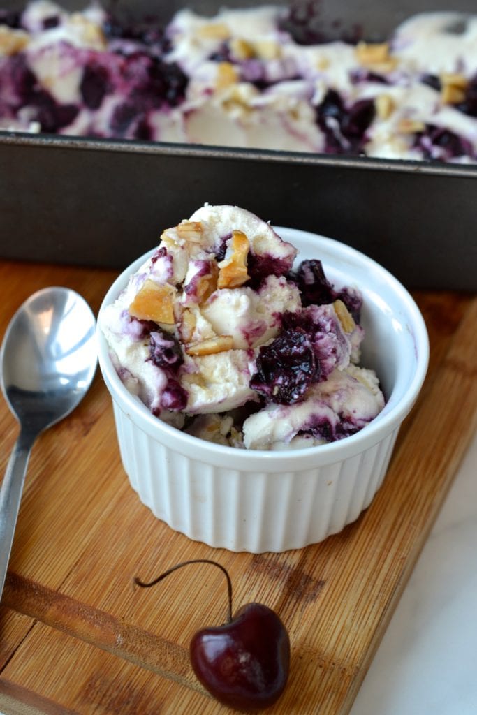 Cherry Ripple & Almond Crunch Ice Cream