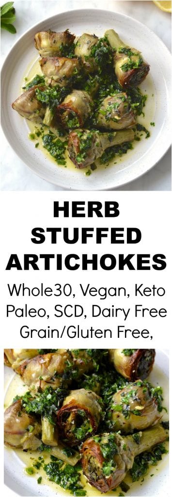 Herb Stuffed Artichokes (Carciofi alla Romana)