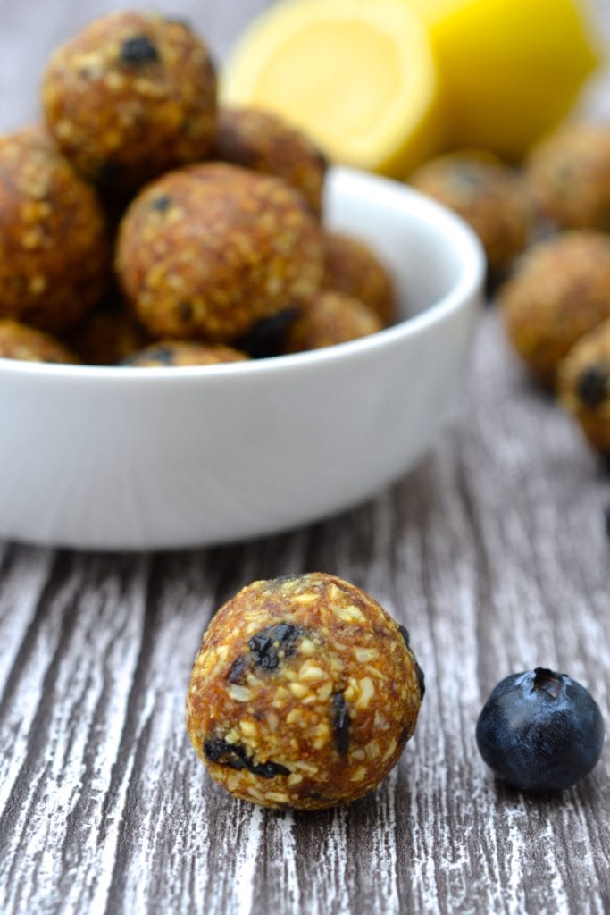 Lemon & Blueberry Energy Balls | Every Last Bite