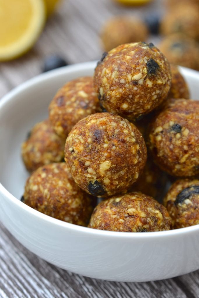 Lemon & Blueberry Energy Balls | Every Last Bite