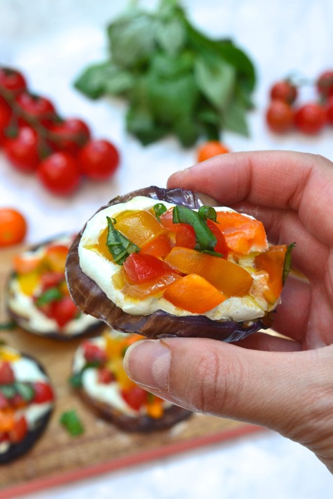 Paleo Eggplant Bruschetta