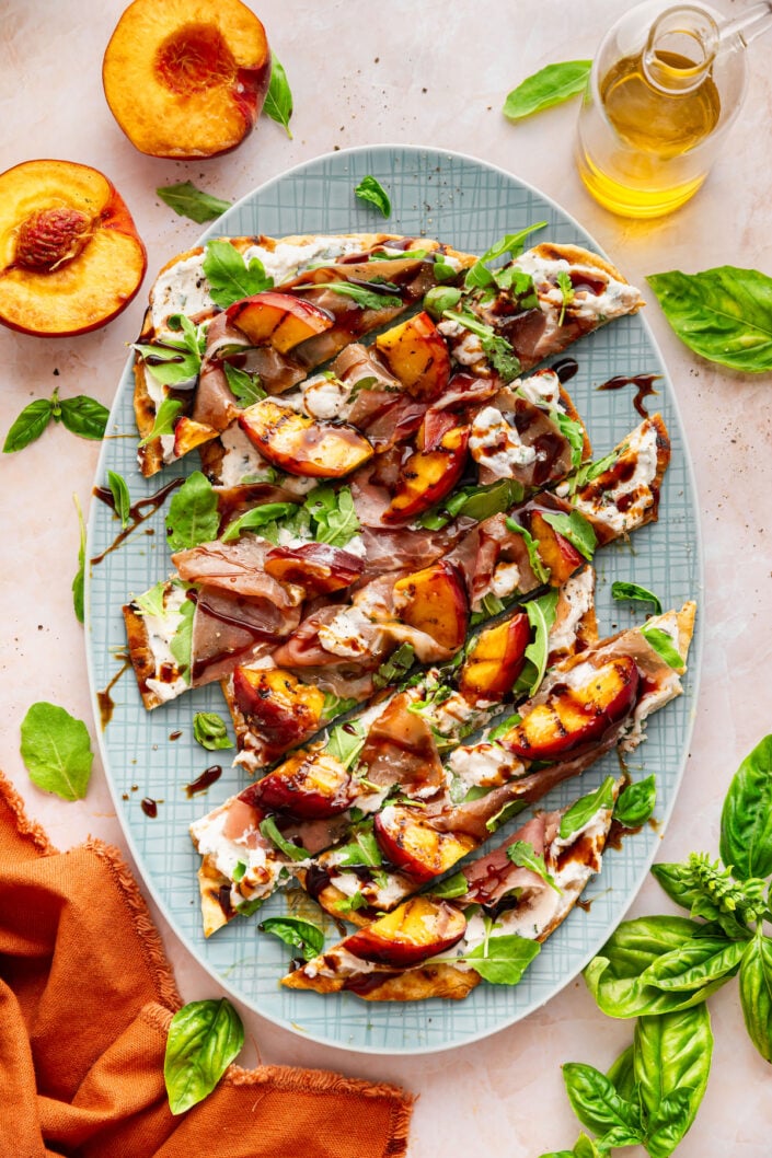Grilled Peach Flatbread