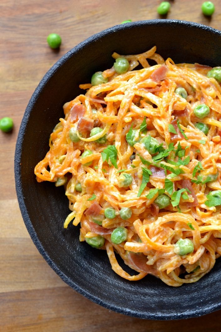 Butternut Squash Pasta with Alfredo Sauce