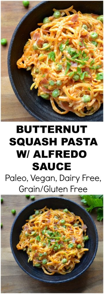 Butternut Squash Noodles with Alfredo Sauce