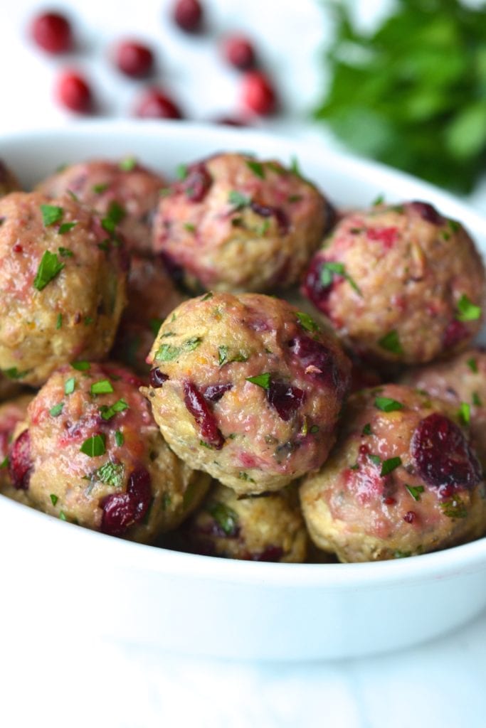 Turkey Cranberry Meatballs With Cranberry Orange Sauce Every Last Bite