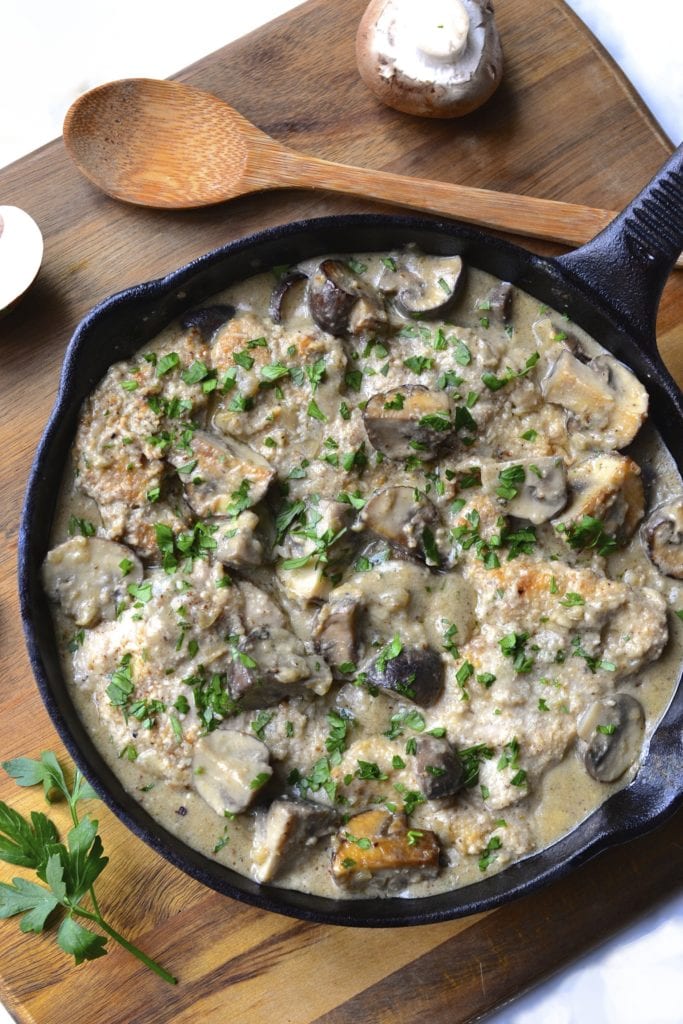 Creamy Mushroom Chicken | Every Last Bite Whole30 Creamy Mushroom Chicken