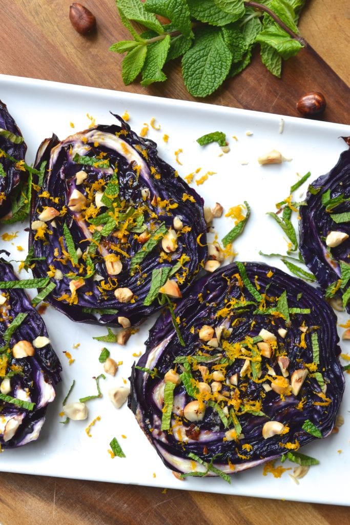 Roasted Red Cabbage with Mint, Hazelnuts & Balsamic | Every Last Bite Roasted Red Cabbage with Mint, Hazelnuts & Balsamic