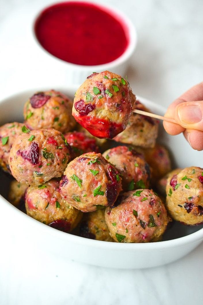 Turkey Cranberry Meatballs | Every Last Bite Paleo Turkey Meatballs