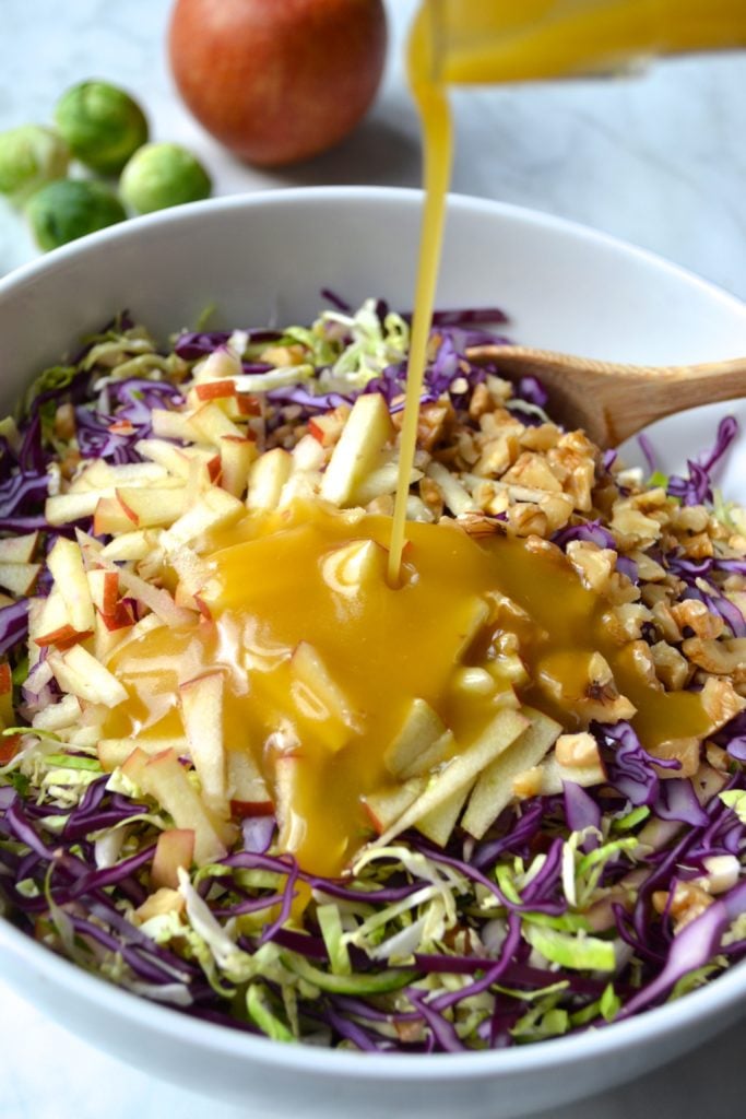 Brussels Sprout, Apple & Walnut Slaw | Every Last Bite Brussels Sprout & Apple Slaw