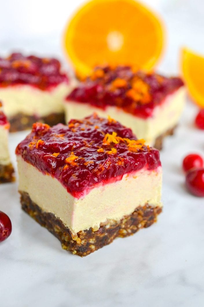 Cranberry Orange Cheesecake Bars | Every Last Bite Cranberry Cheesecake Bars