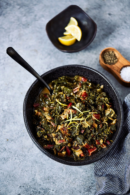 Bone Broth Braised Greens