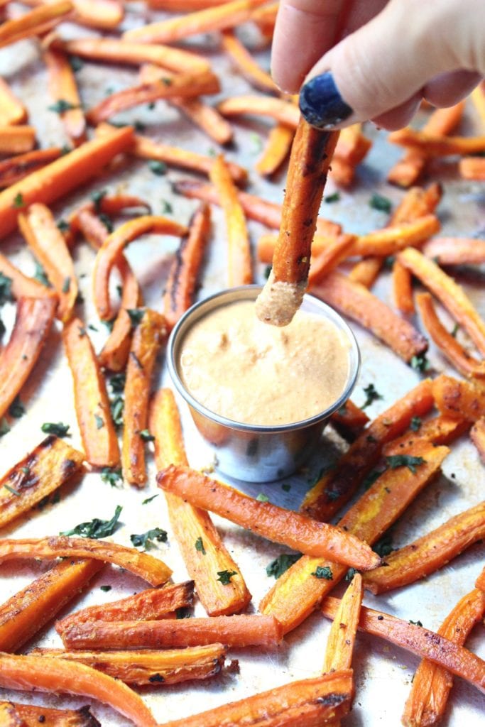 Carrot Fries with Curry Dipping Sauce