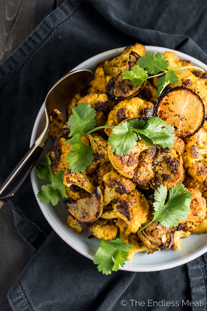 Golden Roasted Turmeric Cauliflower